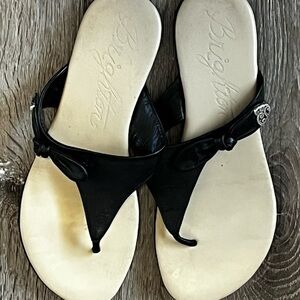 Brighton Black and Cream Sandals